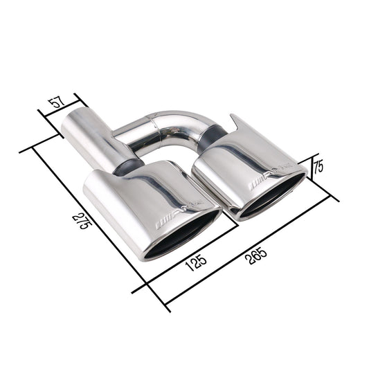 2PCS C63 Exhaust Tips AMG For C250 C300 C350 for Mercedes W204 W211 C-Class