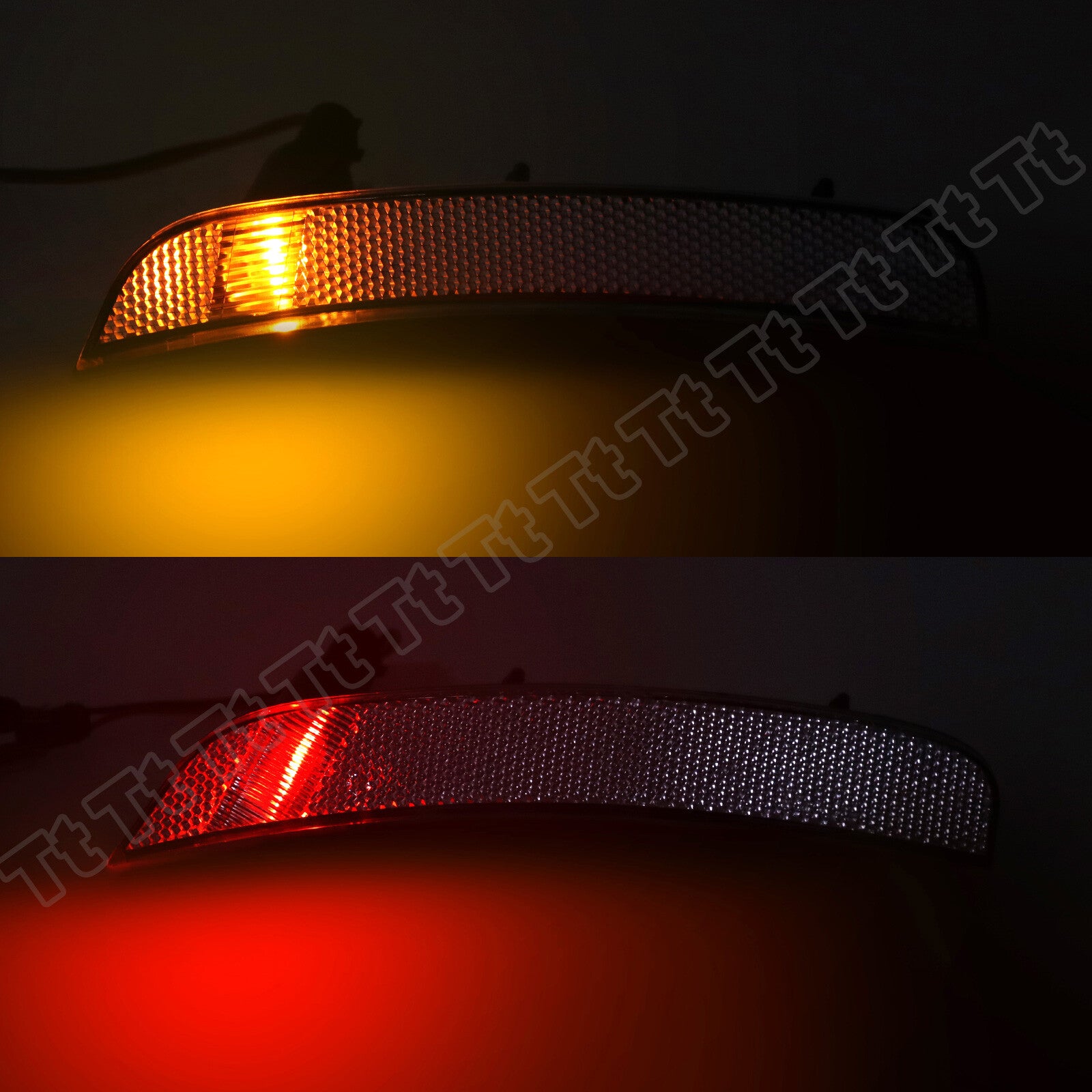 4-piece transparent lens for front and rear bumper side marker lights for 2012-2019 for Fiat 500 POP