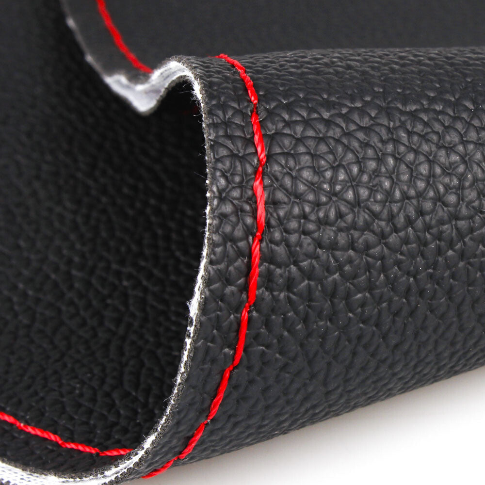 DIY 14.5-15 38cm Fiber Leather Car Steering Wheel Cover With Needles Thread Q