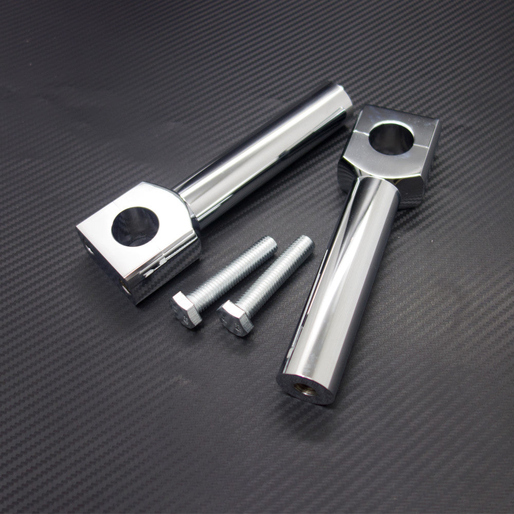1Chrome Motorcycle Billet Handlebar Bar Risers Bars Mount Clamp for Harley Q