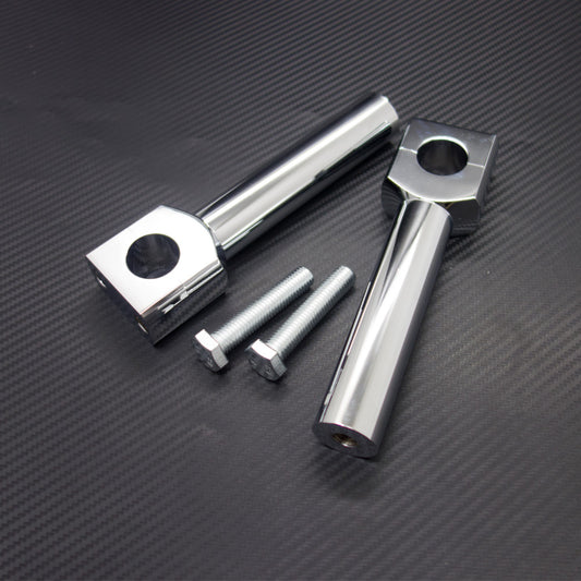 1Chrome Motorcycle Billet Handlebar Bar Risers Bars Mount Clamp for Harley Q