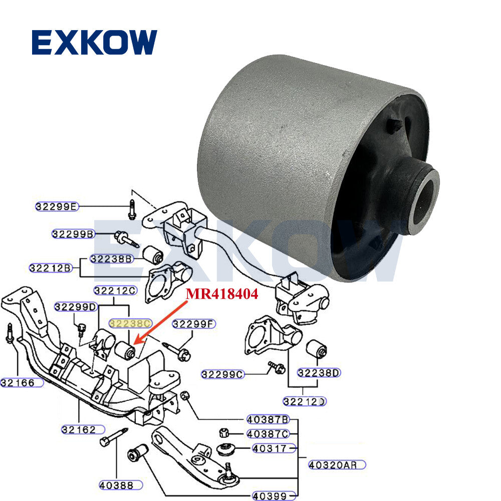 A/T Front DIFF Mounting Insulator for Mitsubishi Pajero IO 1999-2007 MR418404 Q