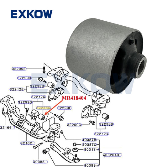 A/T Front DIFF Mounting Insulator for Mitsubishi Pajero IO 1999-2007 MR418404 Q