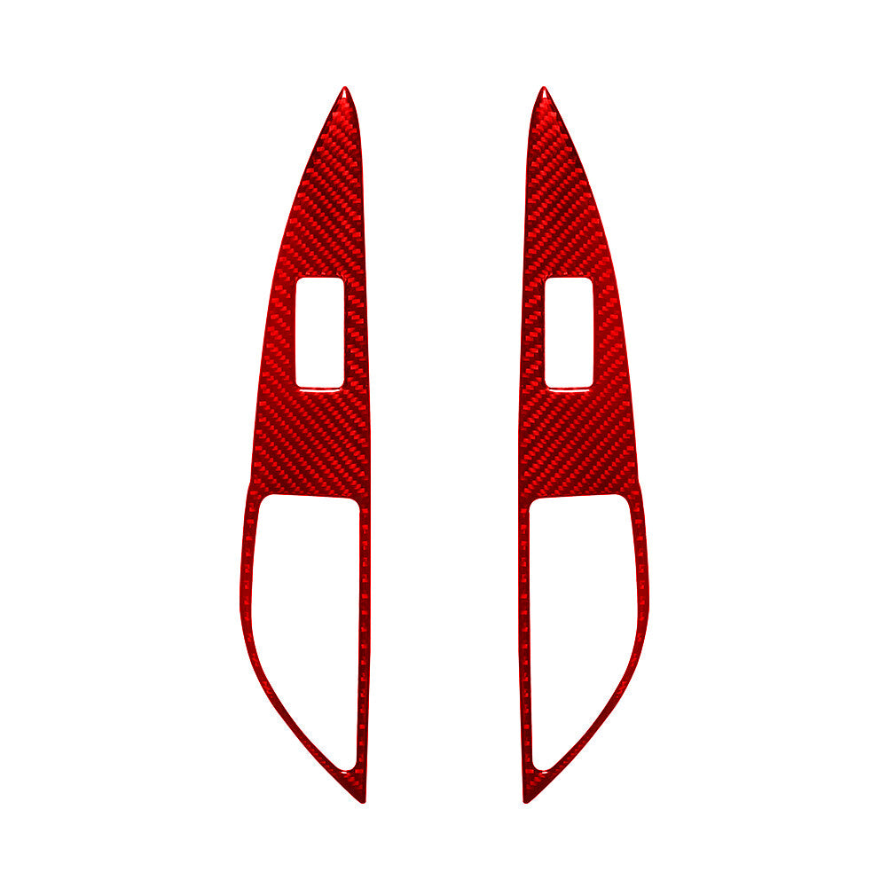 4Pcs for Audi Q5 2018-2021 Carbon Fiber Interior Door Handle Bowl Cover Trim v