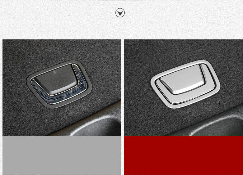 for Cadillac XT4 2019-23 Silver Steel Tail Trunk Handle Frame Cover Decoration