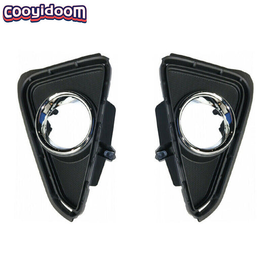 A pair of front fog light grilles and fog light frames are suitable for the 2016 for Toyota RAV4.
