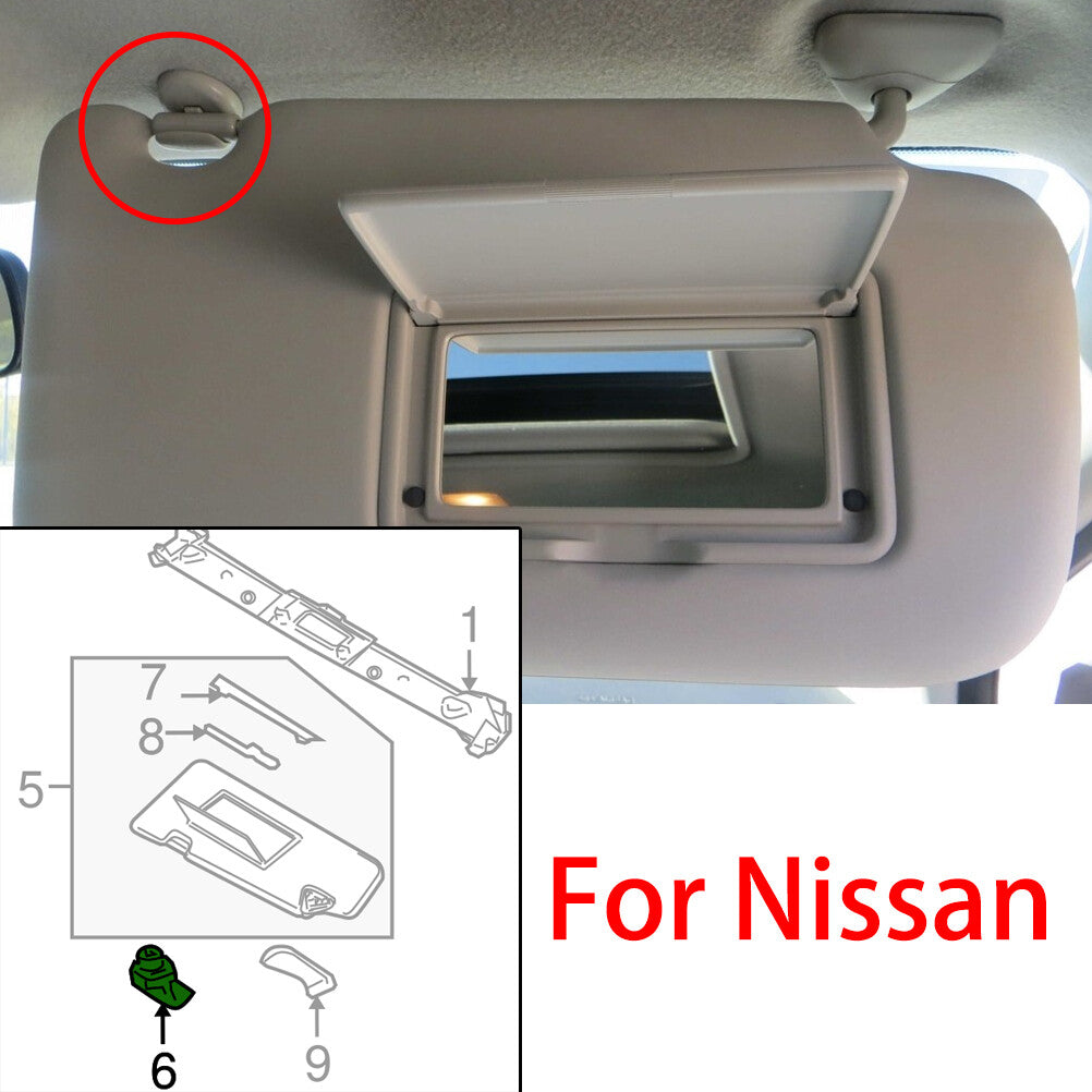 2PCS Sun Visor Clips Fastener Support Clip Removal for Nissan Dualis 07-14 J10