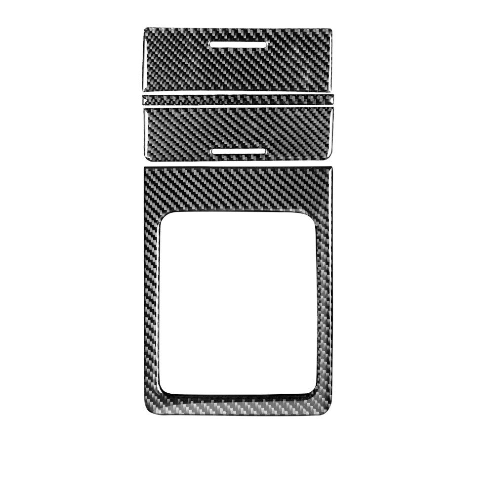 Black Carbon Fiber Storage Box Gear Shift Panel Cover Trim For Lance n