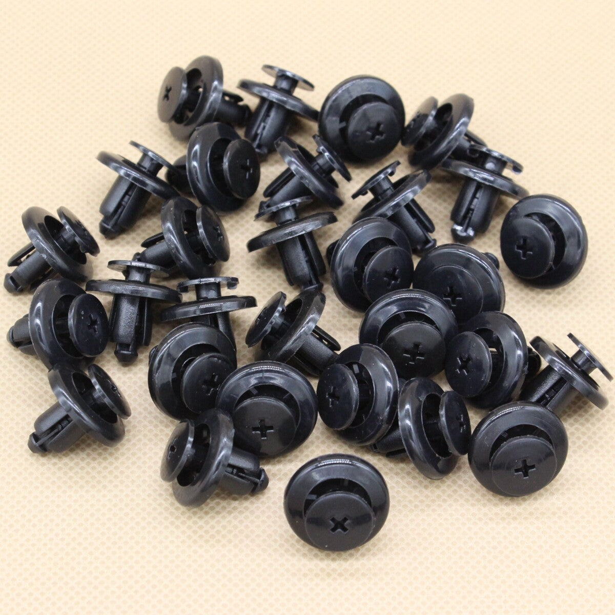 25 Pcs Splash Shield Fender Clips Liner Under Cover Mud Nylon Clip for Mazda