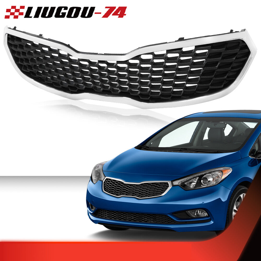 Fits 2014 2015 2016 for Kia Forte Forte5 Front Bumper Grill Assembly Black - v