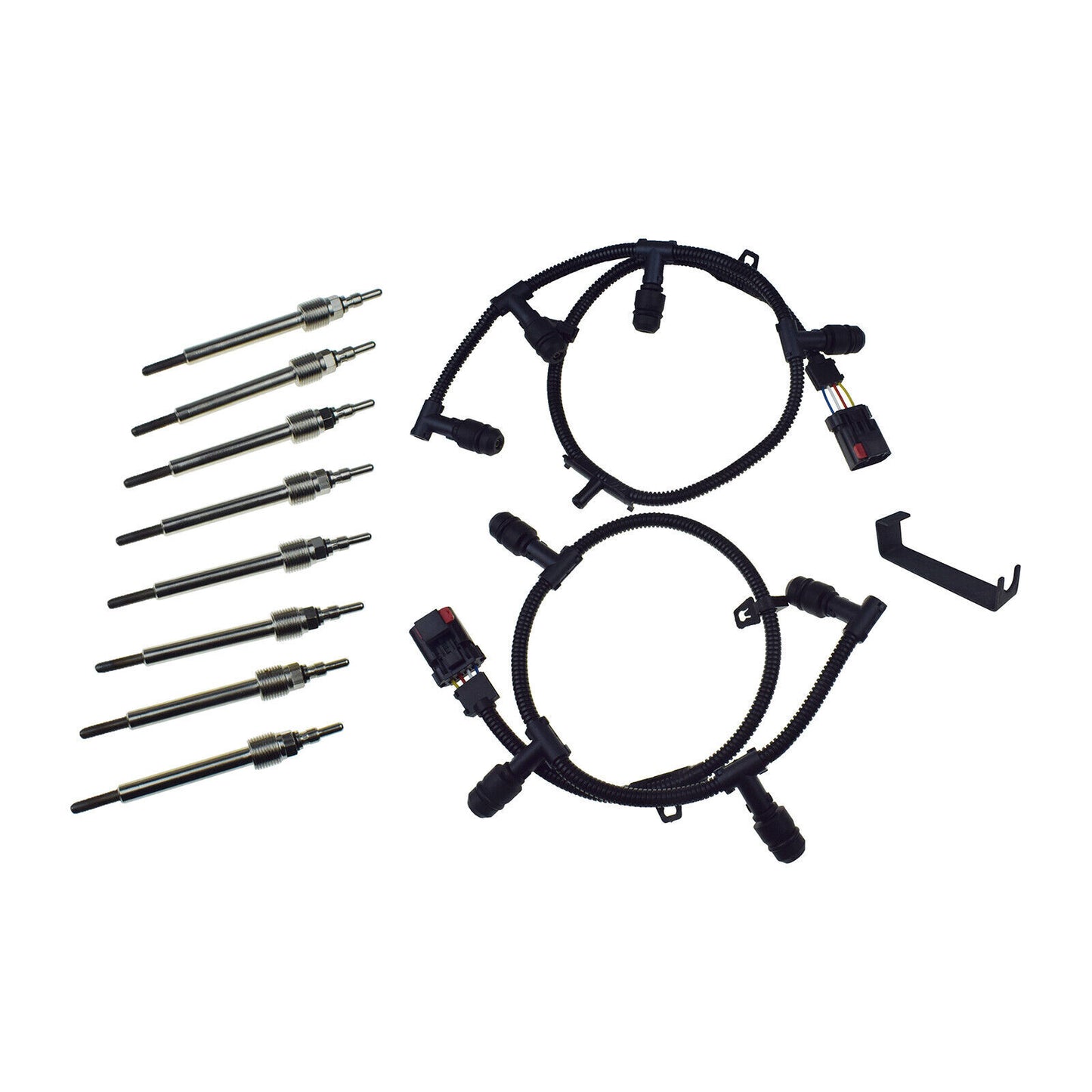 for Ford F250 F350 F450 6.0L Glow Plug + Harnesses Left Right Kit