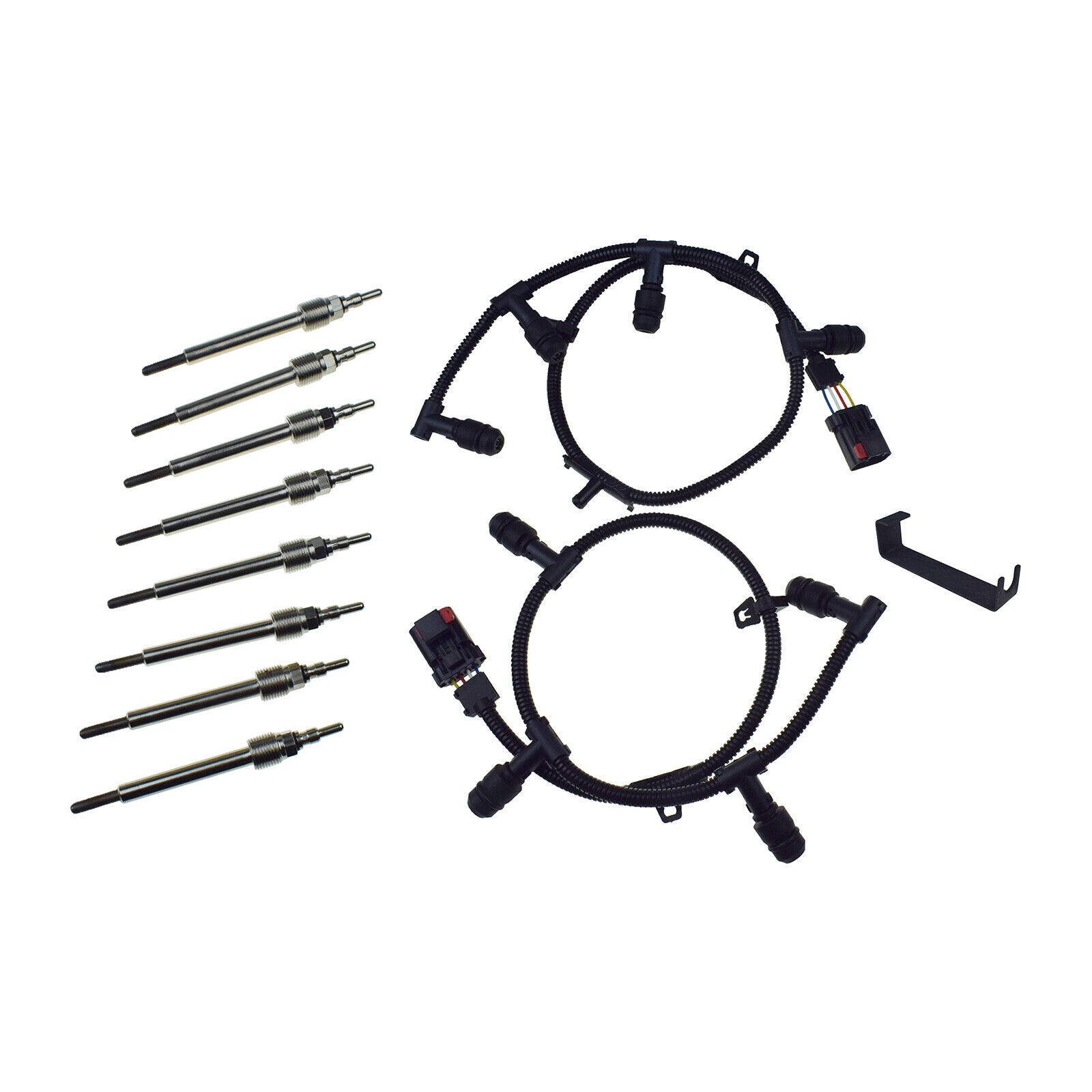 for Ford F250 F350 F450 6.0L Glow Plug + Harnesses Left Right Kit