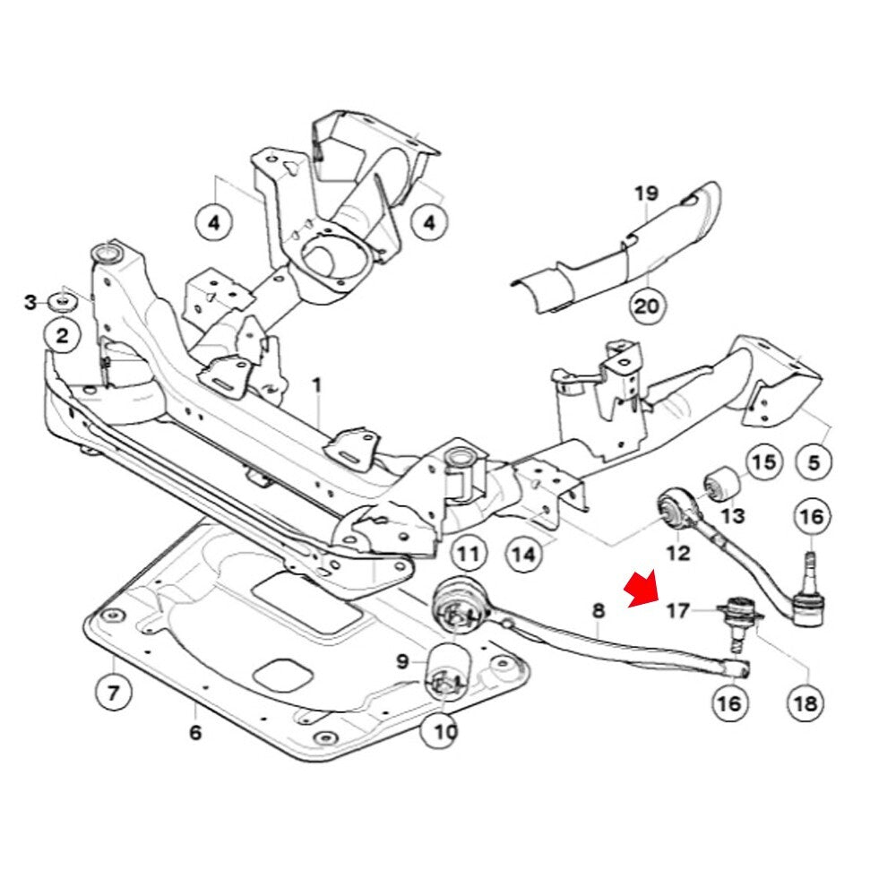 2-Piece Front Lower Ball Joint LH Right Grip Kit for 2004-07 X3 E83 31103426- n