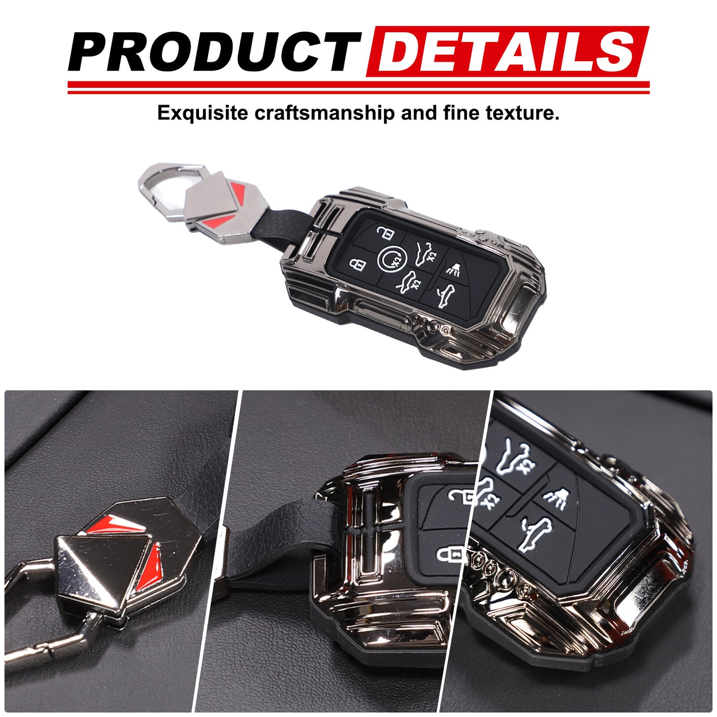 Zinc alloy car keychain protective case for 2020-2024 for CORVETTE C8 Z51 1LT 2LT 3LT Z06- n