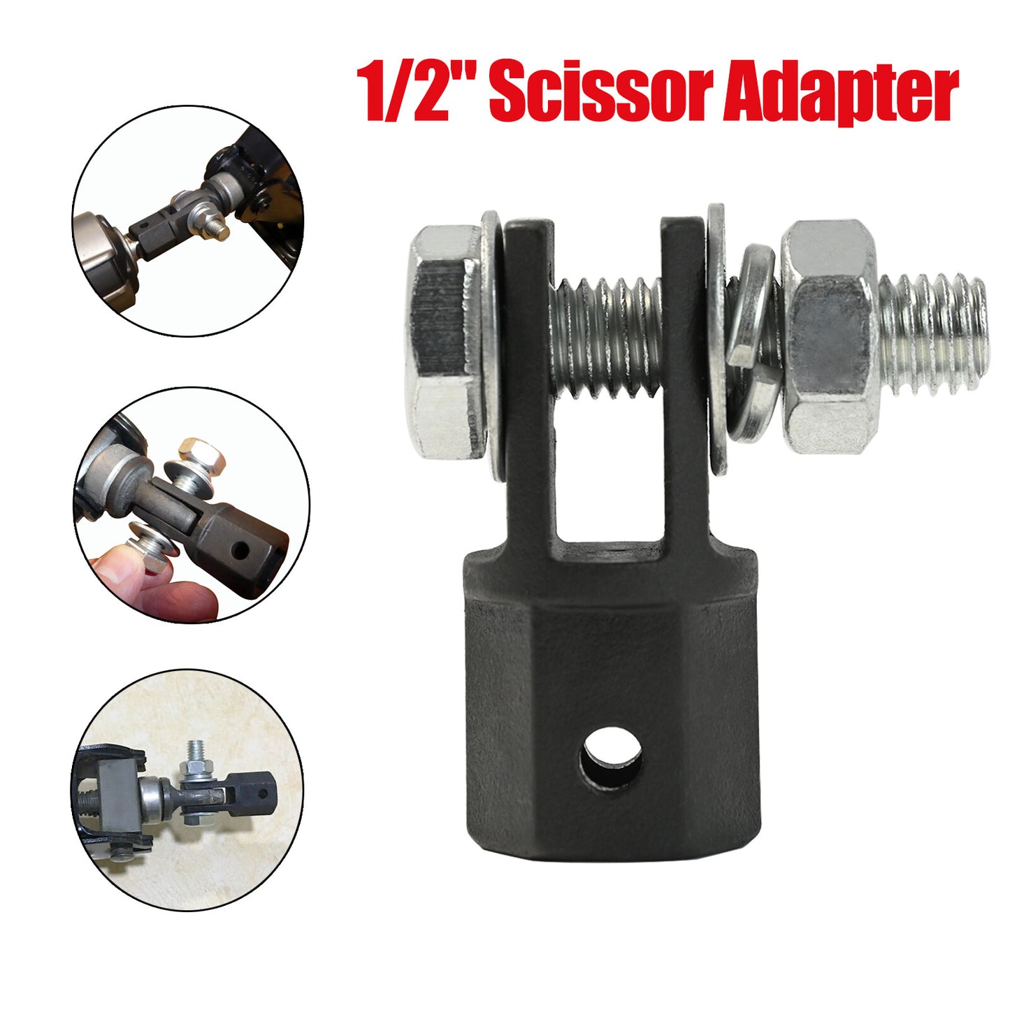 1PC Scissor Jack Adapter For Use With 1/2in Drive Impact Wrench Automotive Tool