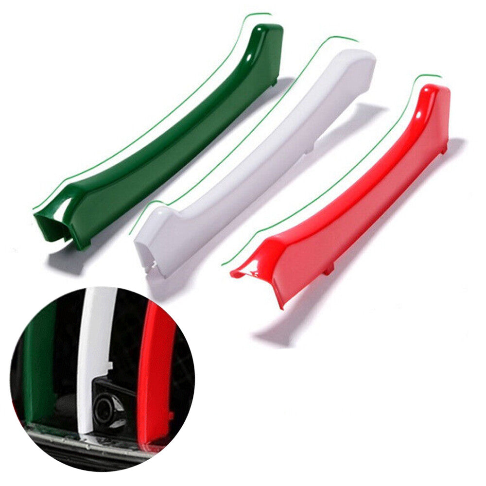 3pcs Italian Flag Color Front Grille Trims Strip Cover for Maserati Ghibli 14~17