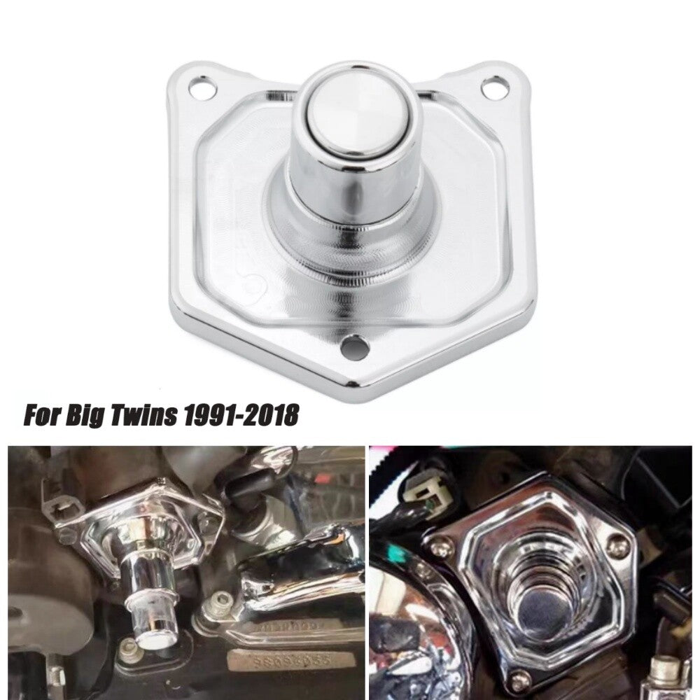 Chromium solenoid valve protective sleeve for beginners, button for Harley Dyna Big Twin Cam EVO 91-18- n