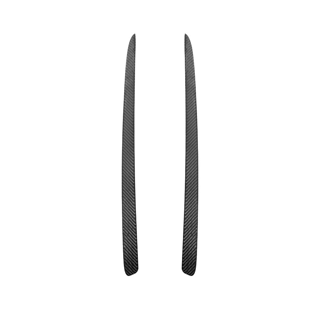 2X Carbon Fiber Center Console Cupholder Cover Trim for Model Y 3 Type A v