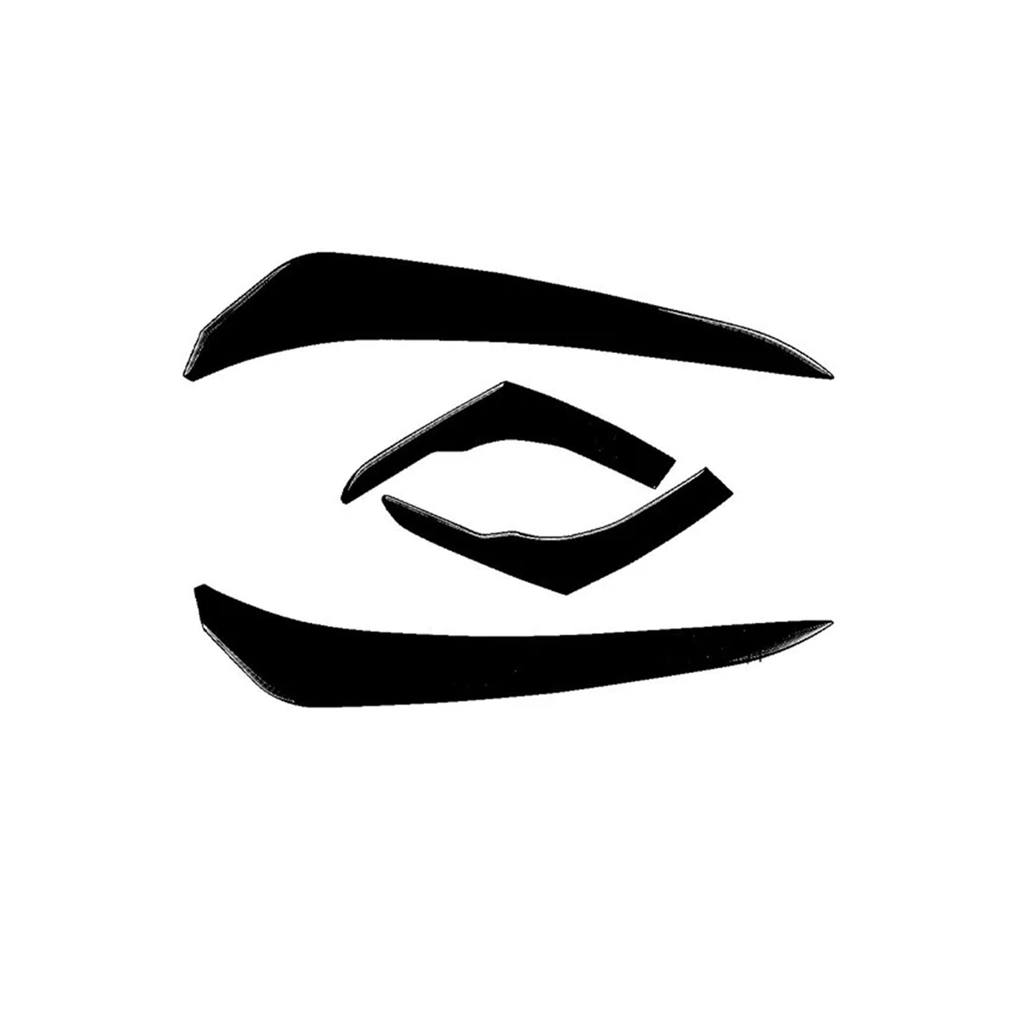 Suitable for Toyota 4Runner 10-20, piano black front brow and eyeliner design.