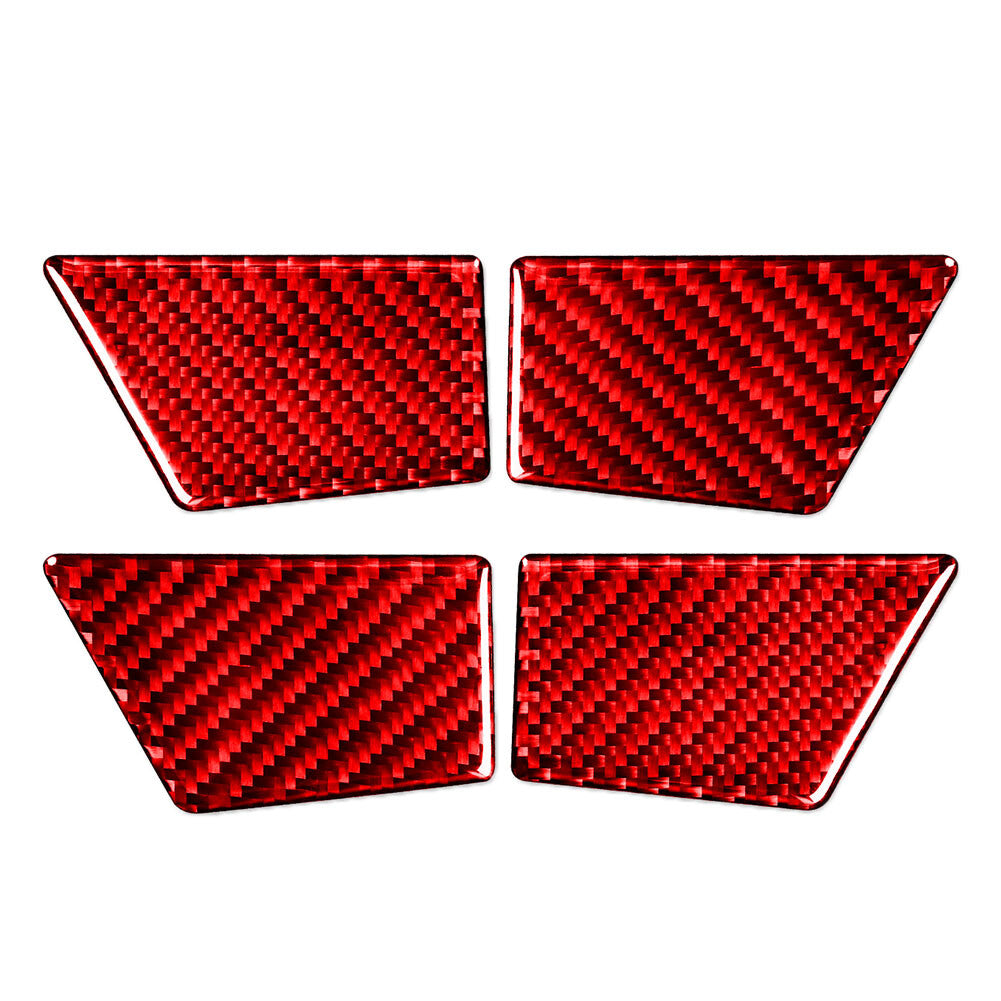 for Ford Mondeo 2013-2019 4x Door Handle Bowl Panel Cover Trim Carbon Fiber Red