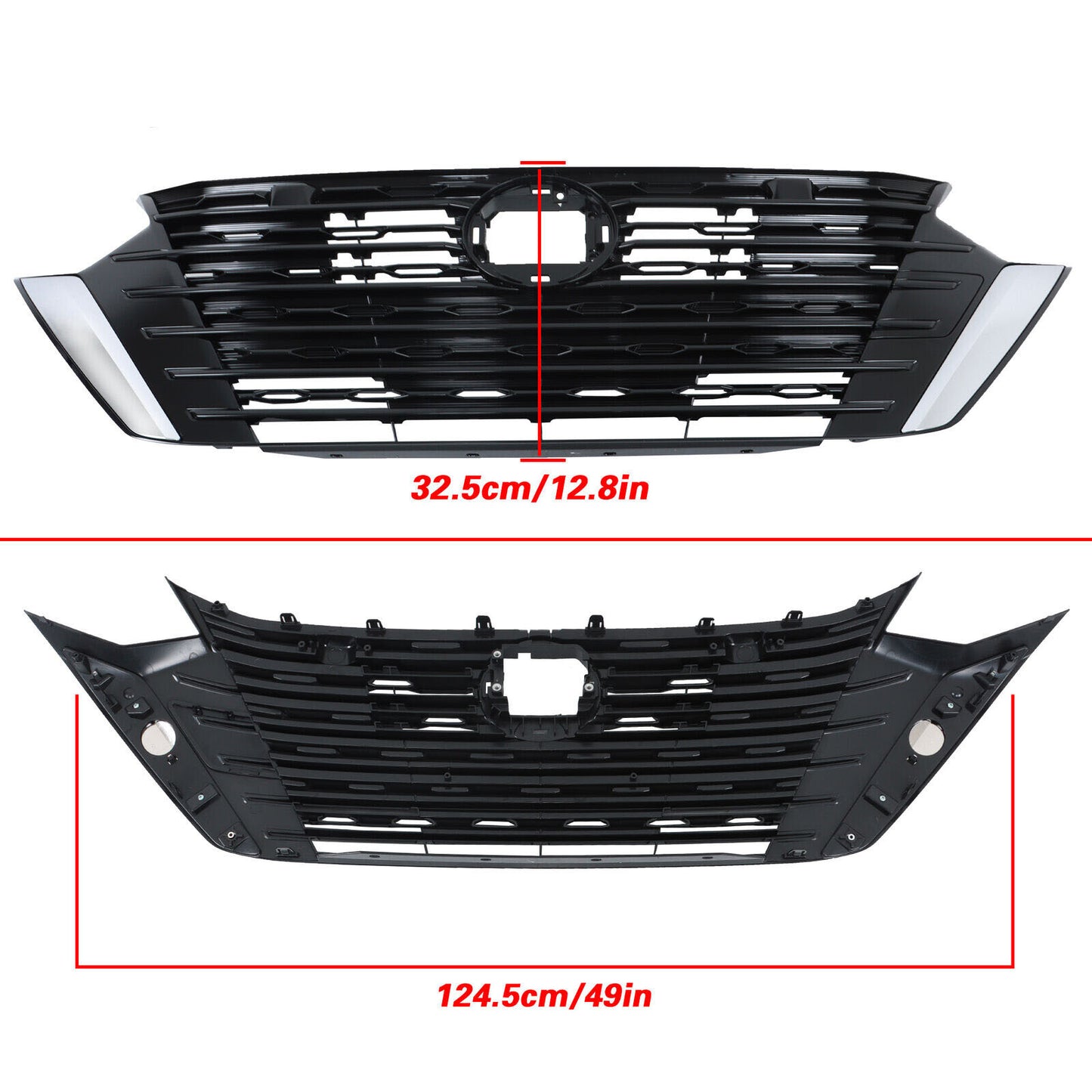 Front Bumper Upper Grille fits for 2024-2025 for Nissan Sentra S SV 62310-6LY0A