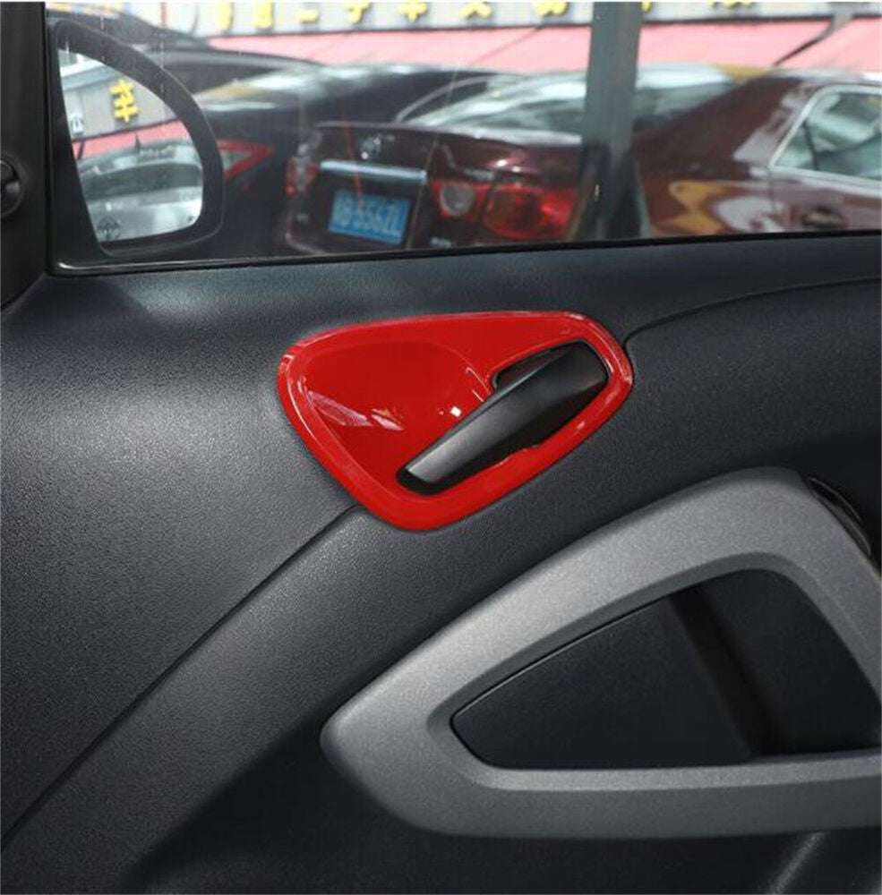 Red ABS interior door handle cup cover trim suitable for Smart 2010-14 n