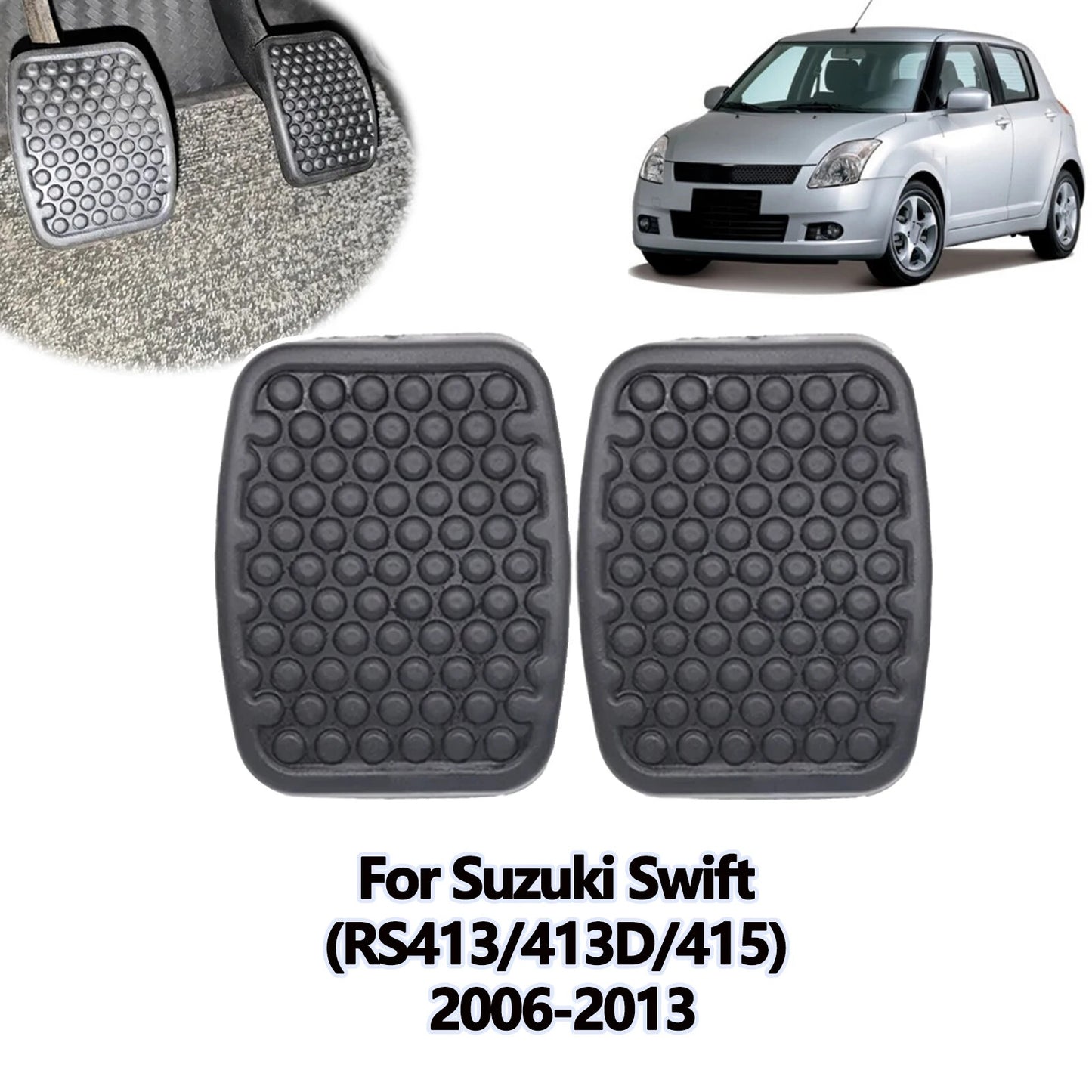 2PC for Suzuki for Swift 2006 - 2013 RS413 413D Brake Clutch Pedal Rubber Pad Cover