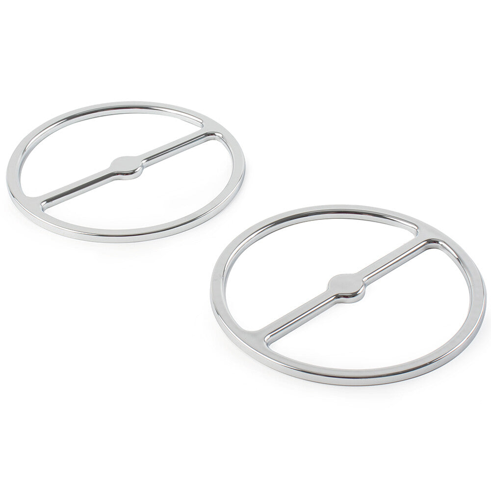 Speaker Trim Ring Cover for Harley Electra Tri Street Glide Left & Right Chrome Q
