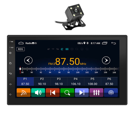 7in 2DIN Android Car Radio Stereo GPS Navigation Wifi MP5 Player With Camera