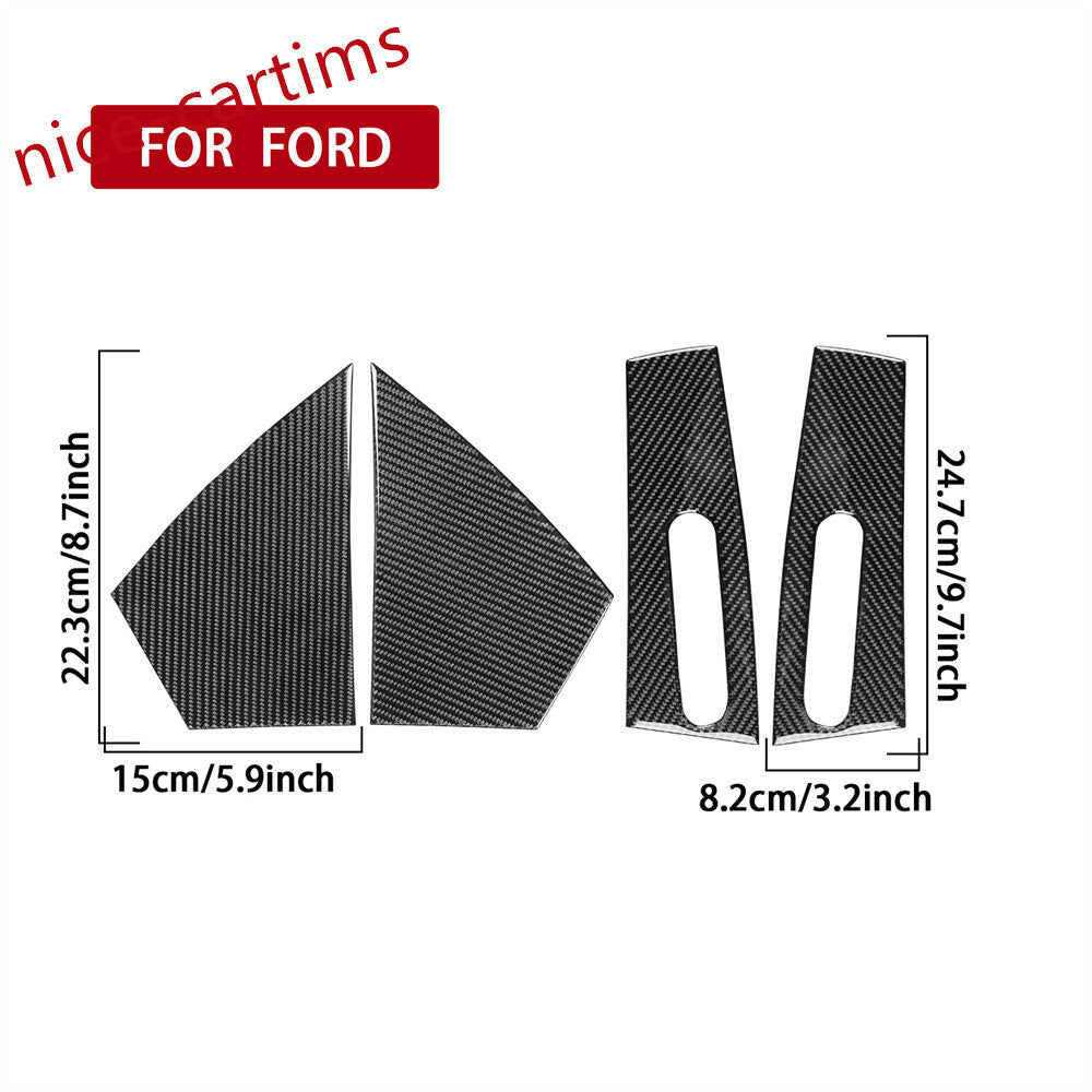 4¡ÁCarbon Fiber Front A Pillar Air Vent Outlet Panel Trim for Ford F150 2009-2014