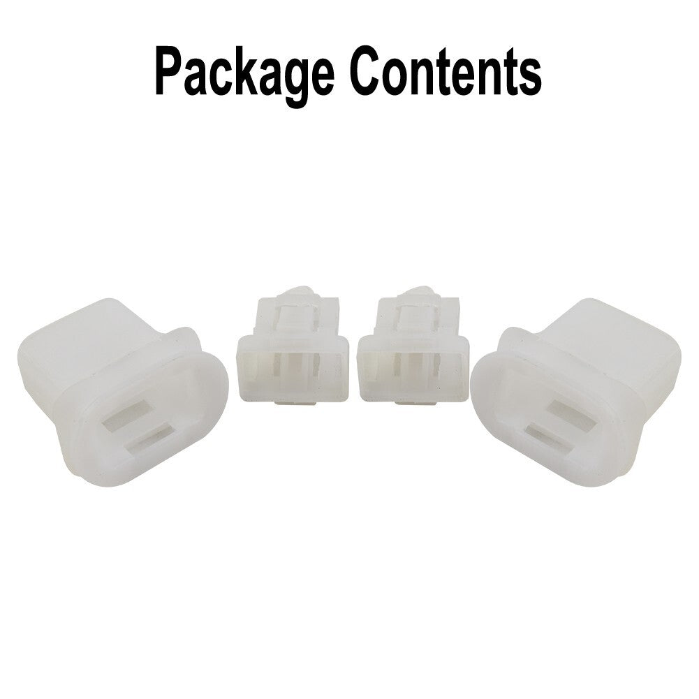2-Pack White Fastener Clips for Car Rear for Seat Locks