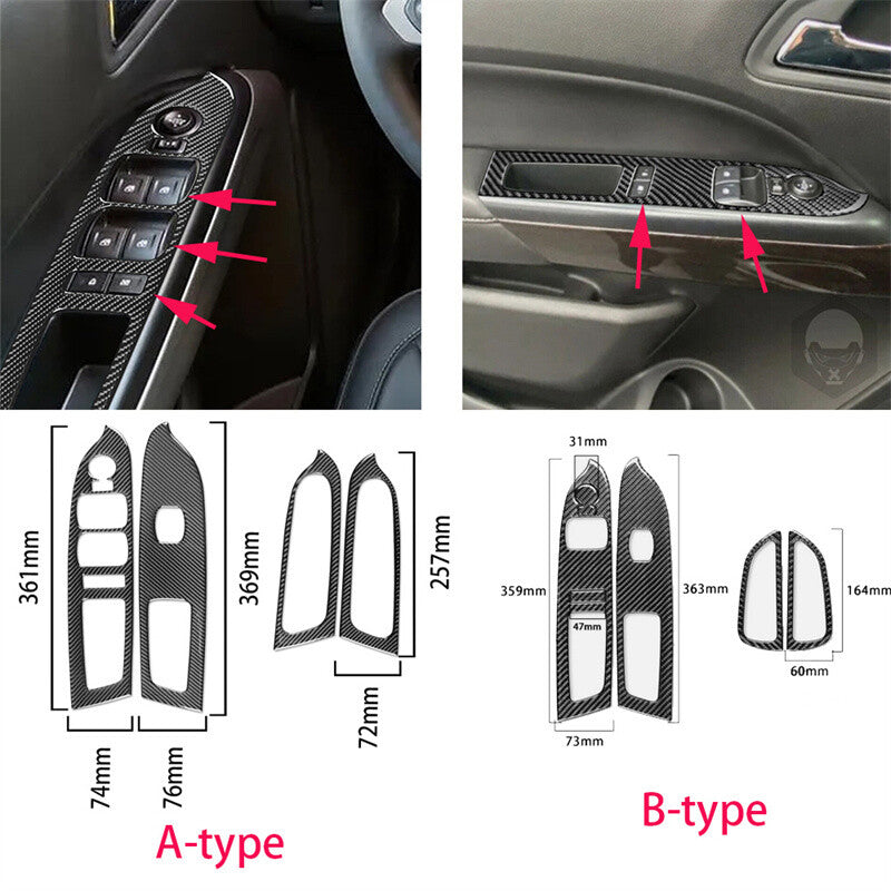 Carbon Fiber Window Lift Switch Cover for Chevrolet Colorado / for GMC for Canyon 2015-22