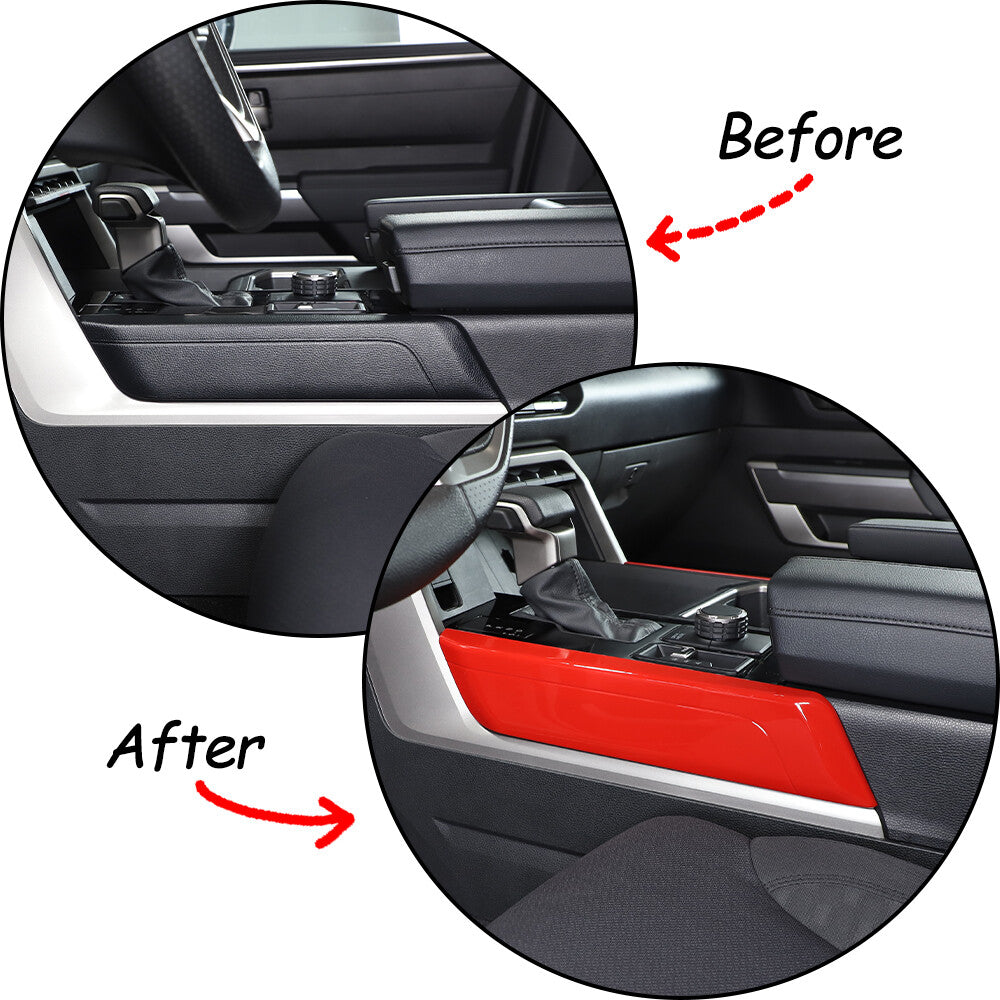 Red Car Controls Center Control Gear Panel Trim for Tacoma 2016 - 2020- v