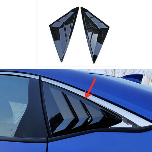 2PCS for Honda for Civic Sedan 2022-24 Moulding Black Vent Window Scoop Louver Trim