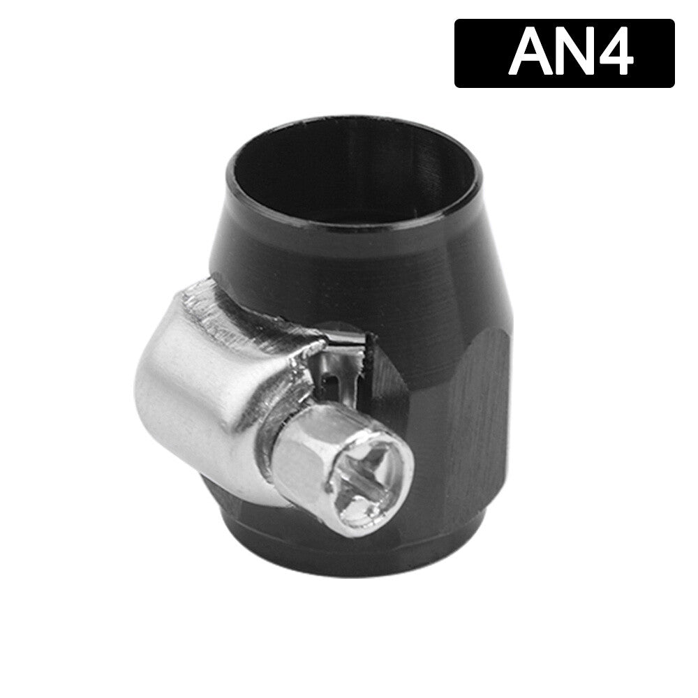 4 6 8 10 12AN Hex Hose Finisher Clamp with Screw Band Hose End Cover Fitting Q