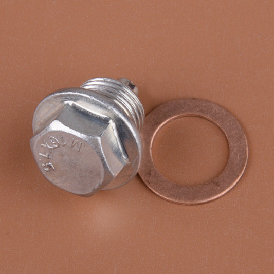 M16 x 1.5mm Car Stainless Steel Engine Oil Drain Plug Screw with Washer New Q
