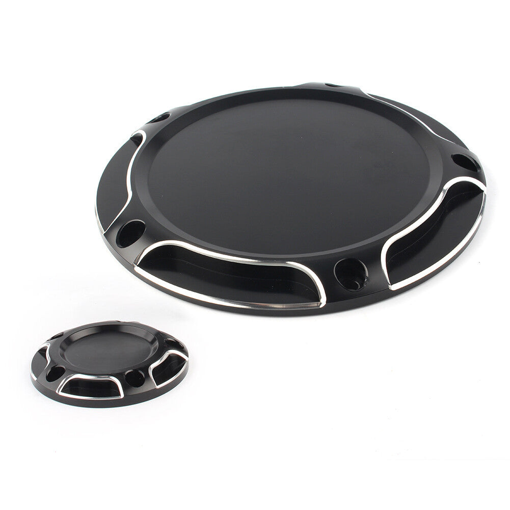 Black Derby Timing Timer Cover Fit for Harley Electra Street Road Tri Glide 14 - 18