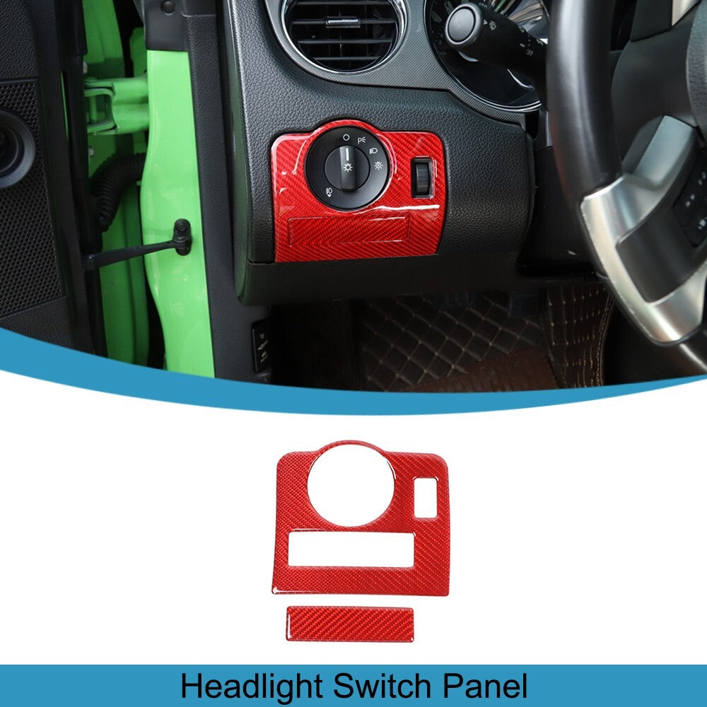 Headlight Switch Panel Button Cover Trim Stickers for Ford for Mustang 2009-2013