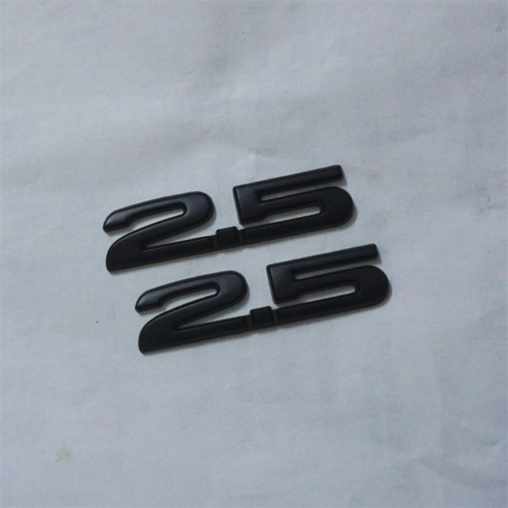 2x Black Matte 2.5 Metal Sticker Badge Emblem Decal AWD 3D Speed Car Coupe Motor