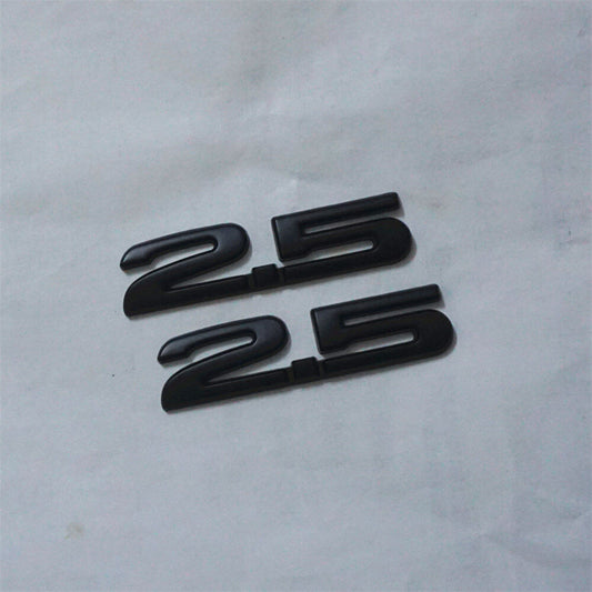 2x Black Matte 2.5 Metal Sticker Badge Emblem Decal AWD 3D Speed Car Coupe Motor