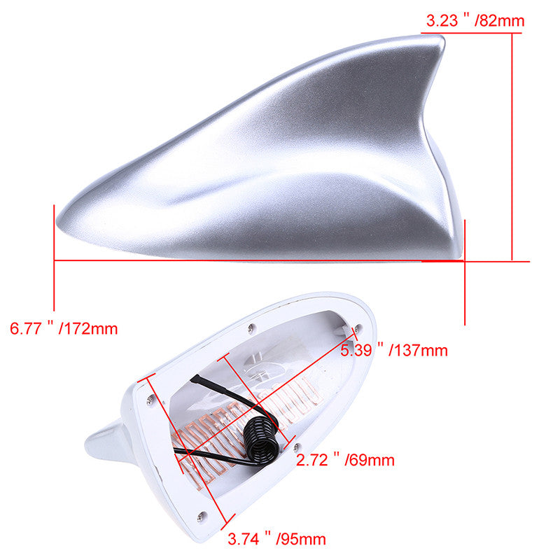 Car Auto Shark Fin Style Antenna Radio Signal Aerial with FM/AM Connection Cable Q