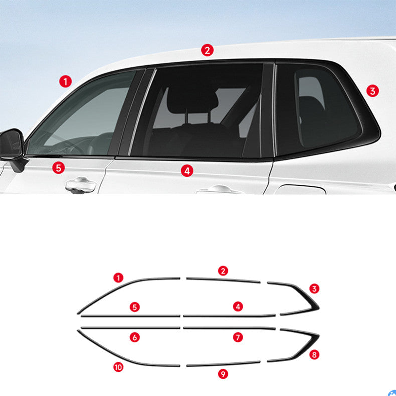 for Honda CR-V 2023-2024 Glossy black Car Window Sill Molding Strip Cover Trim