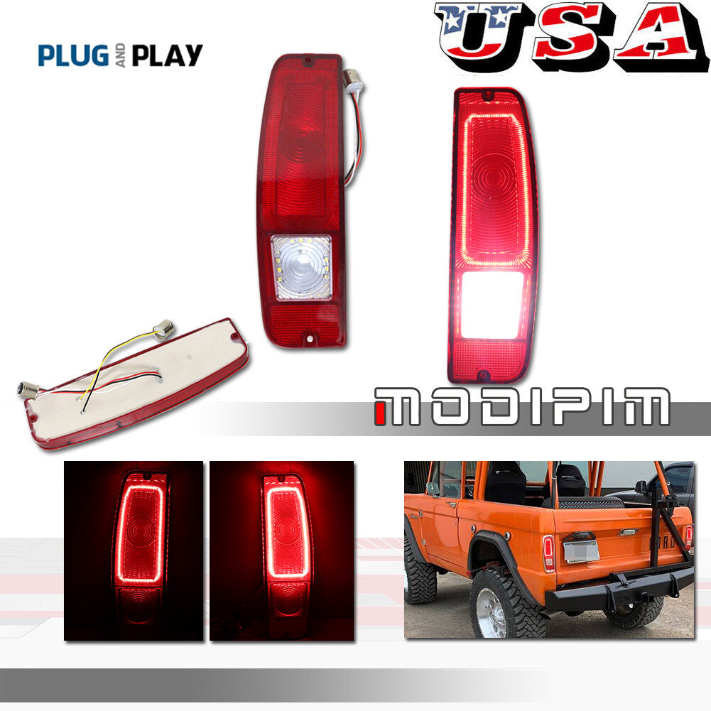 Red Lens LED Tail Brake Light for 1967 - 1972 for Trucks and 1967 - 1977 for Mustang - v