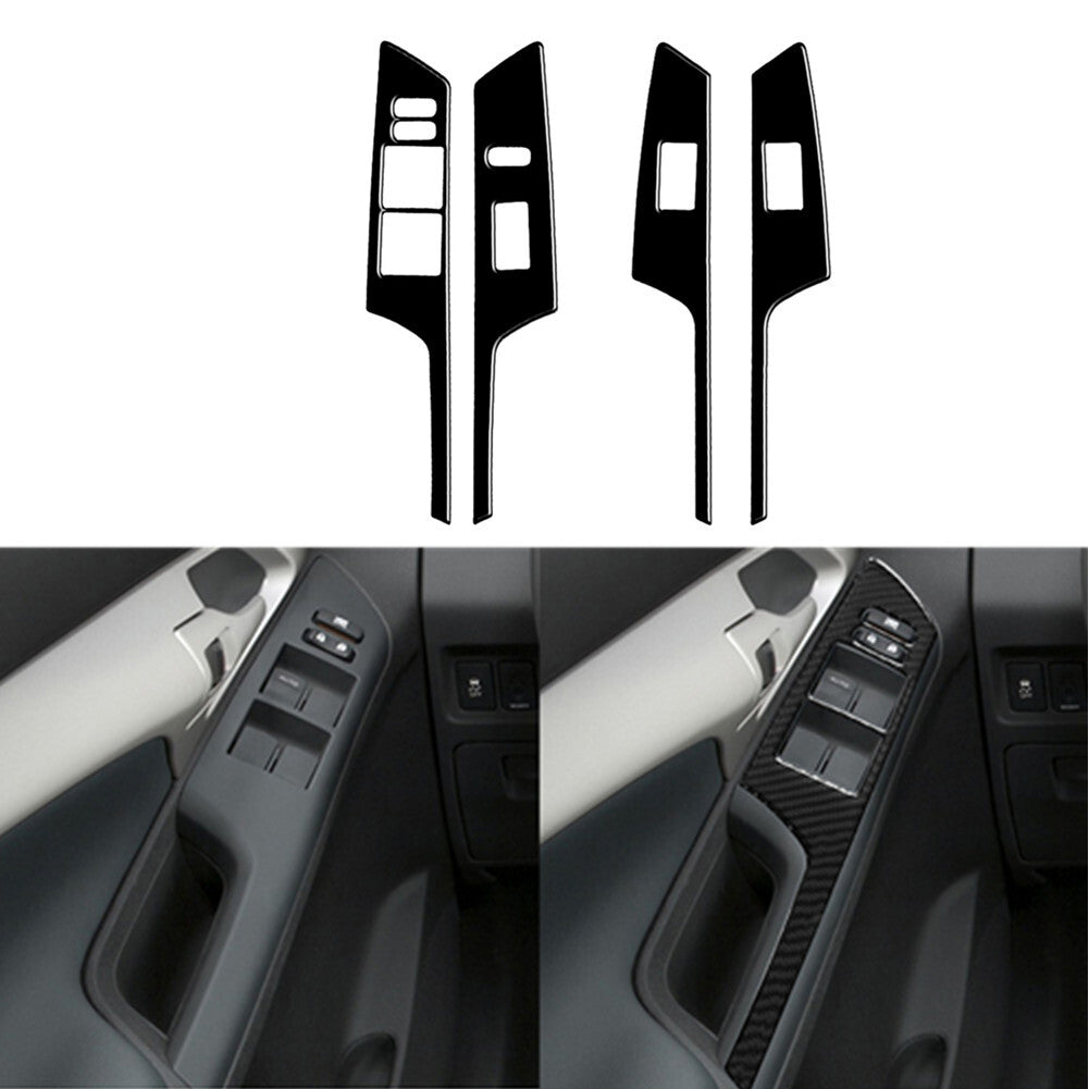 4X Gloss Black Door Window Lift Control Cover Trim for Toyota Matrix 2009-2014