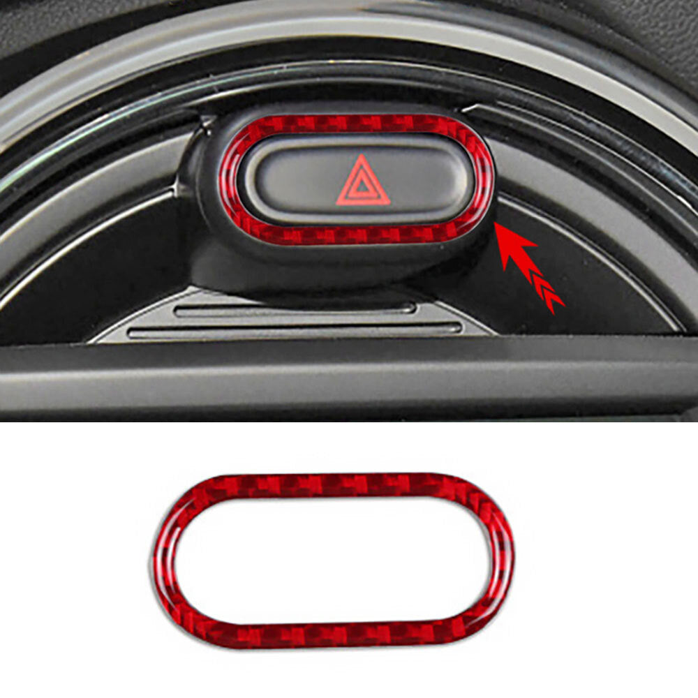 Car safety warning light button decorative stickers for mini Cooper F54 F55 F56 F60- n