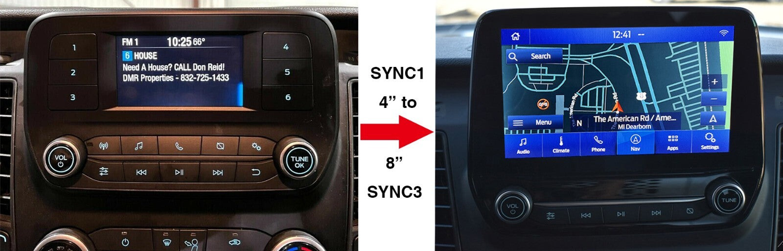 Sync1 to Sync3 upgrade kit for Ford Transit 2020-2023 4 TO 8 Conversion