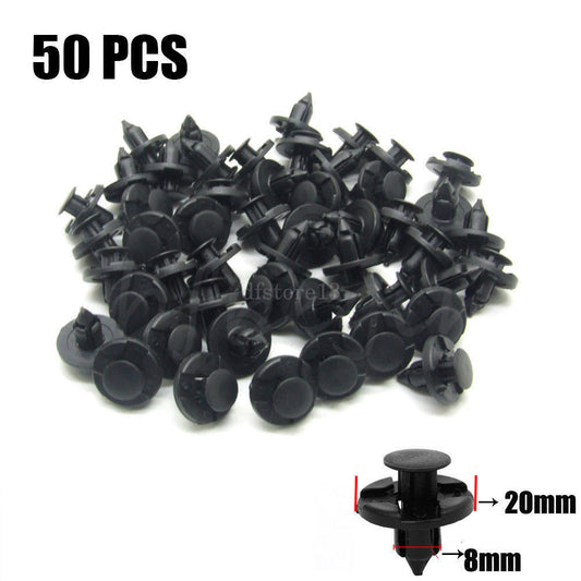 100x Automotive Rivet Mudguard Fixer Anti-collision Mudguard Push Clip Suitable for Japanese Plastic Products