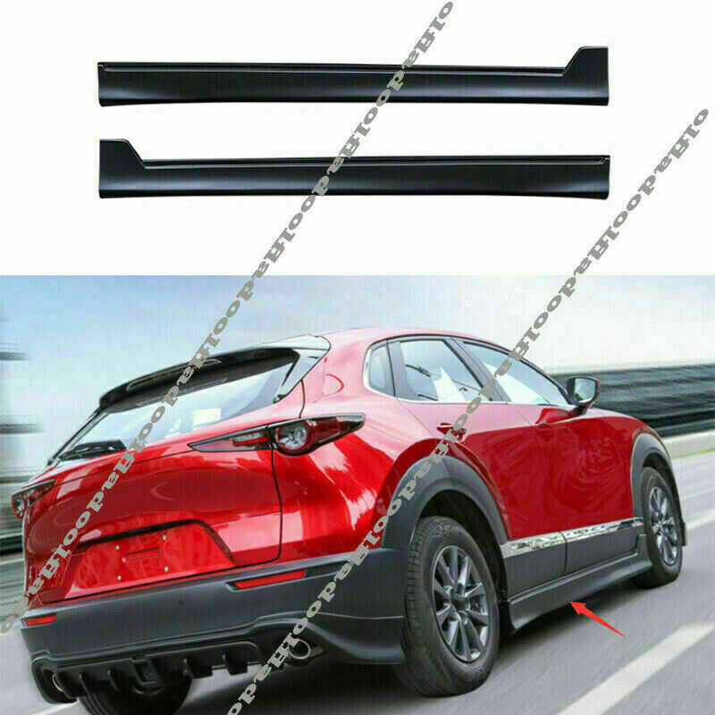 for Mazda CX-30 2020-22 Black ABS Side Skirt Extension Spoiler Lip Body Splitter