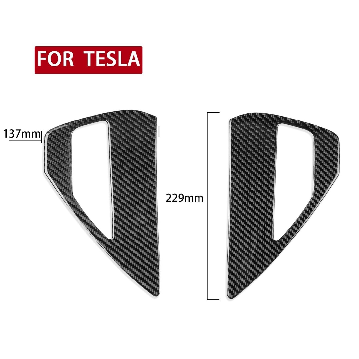 2pcs Carbon Fiber Front Door Pull Frame Cover Trim For Fiesta 2011-2015 v