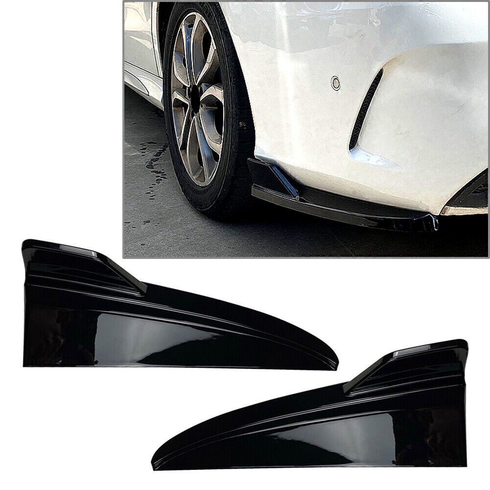 Rear Bumper Canard Splitter Side Vent Kit for Benz C-Class W205 C43 63 4D 15-21 Q